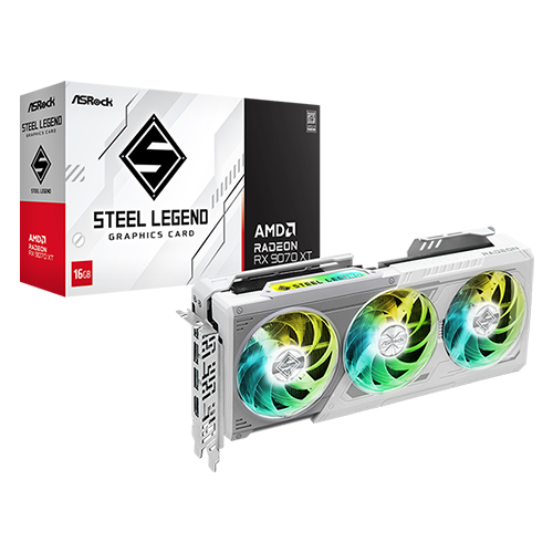 RX 9070 XT 16GB GDDR6 AMD Radeon™ Steel Legend