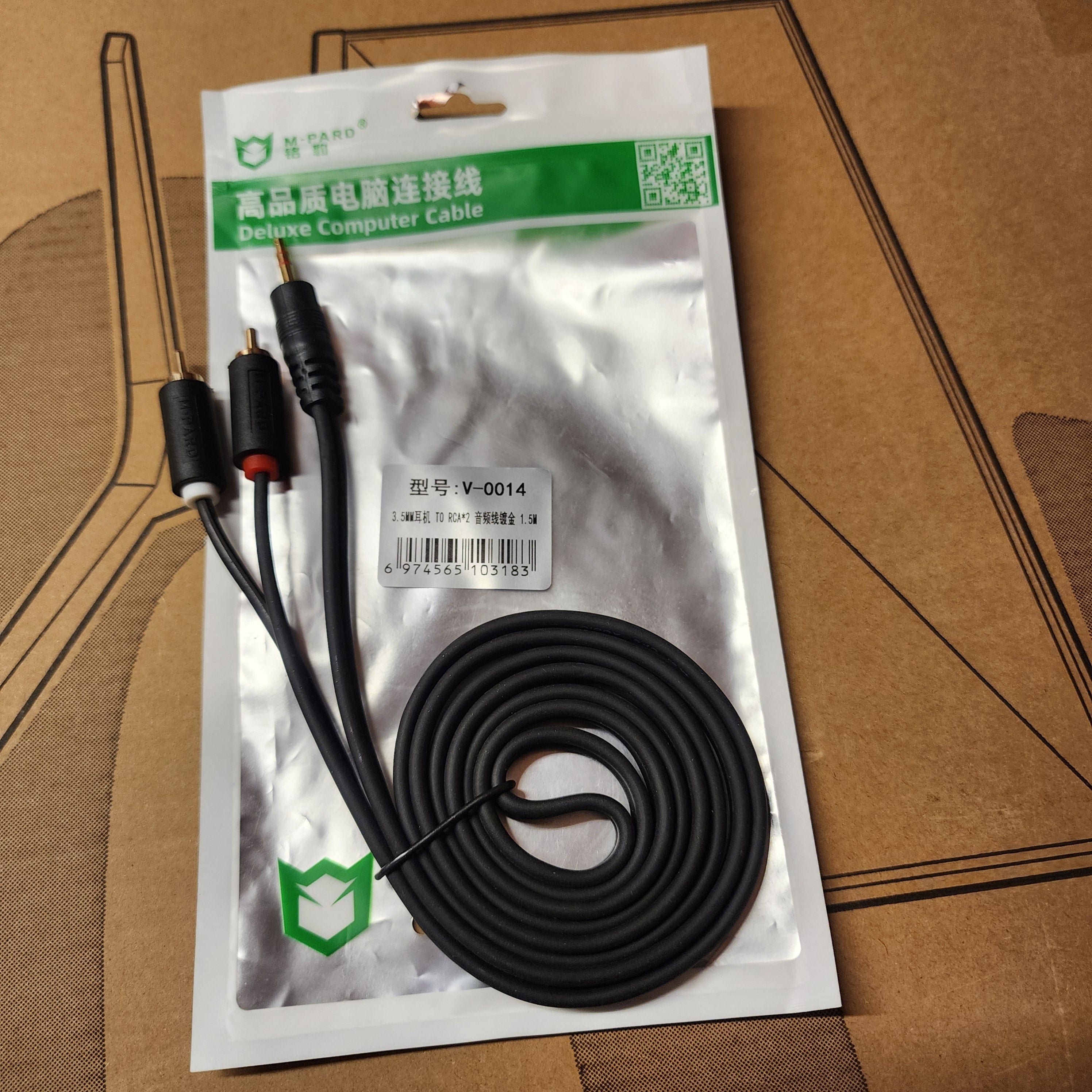 M-pard v0014 3.5 jack to RCA 1.5m